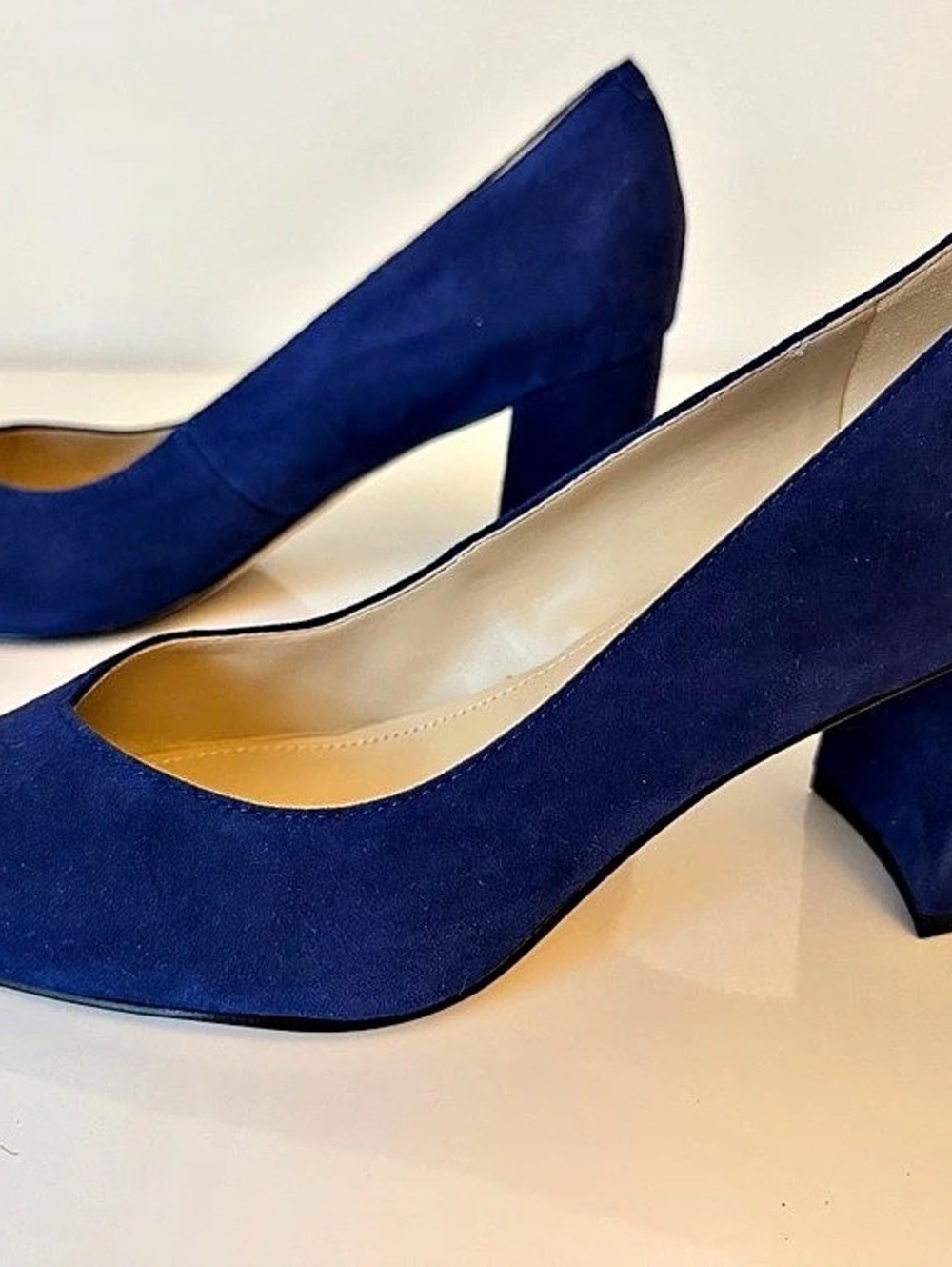 Marc Fisher Block Heel Pump Blue US 7.5